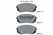 2450101 Sada brzdových platničiek kotúčovej brzdy epad TEXTAR