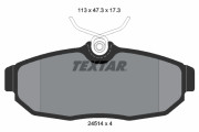 2451401 Sada brzdových platničiek kotúčovej brzdy TEXTAR