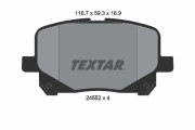 2452201 Sada brzdových platničiek kotúčovej brzdy TEXTAR