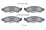 2452501 Sada brzdových platničiek kotúčovej brzdy TEXTAR