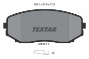 2454401 Sada brzdových platničiek kotúčovej brzdy TEXTAR