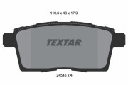 2454501 Sada brzdových platničiek kotúčovej brzdy TEXTAR