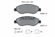 2455001 Sada brzdových platničiek kotúčovej brzdy epad TEXTAR