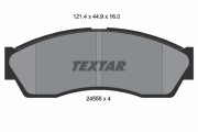 2455501 Sada brzdových platničiek kotúčovej brzdy TEXTAR