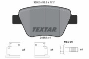 2456301 Sada brzdových platničiek kotúčovej brzdy epad TEXTAR