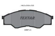 2456701 Sada brzdových platničiek kotúčovej brzdy TEXTAR