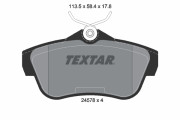 2457803 Sada brzdových platničiek kotúčovej brzdy epad TEXTAR