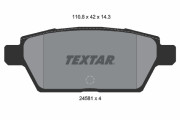 2458102 Sada brzdových platničiek kotúčovej brzdy TEXTAR