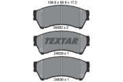 2458206 Sada brzdových platničiek kotúčovej brzdy TEXTAR