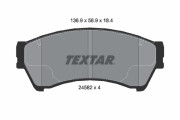 2458201 Sada brzdových platničiek kotúčovej brzdy epad TEXTAR