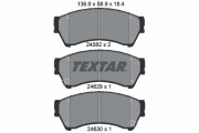 2458202 Sada brzdových platničiek kotúčovej brzdy TEXTAR