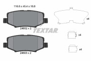 2460201 Sada brzdových platničiek kotúčovej brzdy TEXTAR