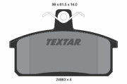 2466301 Sada brzdových platničiek kotúčovej brzdy TEXTAR