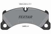 2468501 Sada brzdových platničiek kotúčovej brzdy TEXTAR