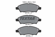 2472401 Sada brzdových platničiek kotúčovej brzdy TEXTAR
