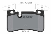 2473301 Sada brzdových platničiek kotúčovej brzdy TEXTAR