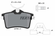 2476501 Sada brzdových platničiek kotúčovej brzdy TEXTAR
