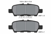2487101 Sada brzdových platničiek kotúčovej brzdy TEXTAR