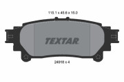 2491801 Sada brzdových platničiek kotúčovej brzdy TEXTAR