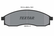 2491901 Sada brzdových platničiek kotúčovej brzdy TEXTAR