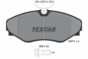 2497101 Sada brzdových platničiek kotúčovej brzdy TEXTAR