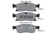 2519002 Sada brzdových platničiek kotúčovej brzdy epad TEXTAR