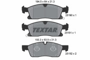 2519001 Sada brzdových platničiek kotúčovej brzdy epad TEXTAR