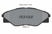 2524601 Sada brzdových platničiek kotúčovej brzdy TEXTAR