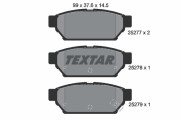 2527701 Sada brzdových platničiek kotúčovej brzdy TEXTAR