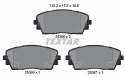 2536501 Sada brzdových platničiek kotúčovej brzdy epad TEXTAR