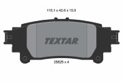 2552503 Sada brzdových platničiek kotúčovej brzdy TEXTAR