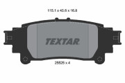 2552501 Sada brzdových platničiek kotúčovej brzdy TEXTAR