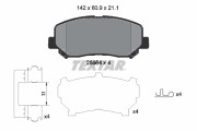 2556403 Sada brzdových platničiek kotúčovej brzdy epad TEXTAR