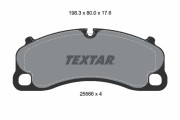 2556601 Sada brzdových platničiek kotúčovej brzdy TEXTAR