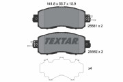 2558101 Sada brzdových platničiek kotúčovej brzdy TEXTAR