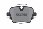 2558501 Sada brzdových platničiek kotúčovej brzdy epad TEXTAR