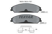 2560501 Sada brzdových platničiek kotúčovej brzdy epad TEXTAR