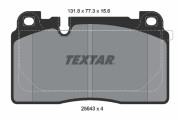 2564302 Sada brzdových platničiek kotúčovej brzdy TEXTAR