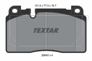 2564305 Sada brzdových platničiek kotúčovej brzdy TEXTAR