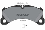 2570101 Sada brzdových platničiek kotúčovej brzdy TEXTAR