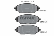 2572201 Sada brzdových platničiek kotúčovej brzdy TEXTAR