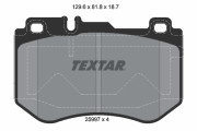 2599701 Sada brzdových platničiek kotúčovej brzdy TEXTAR