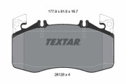 2612801 Sada brzdových platničiek kotúčovej brzdy TEXTAR
