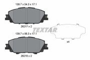 2621701 Sada brzdových platničiek kotúčovej brzdy TEXTAR