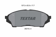 2621901 Sada brzdových platničiek kotúčovej brzdy TEXTAR