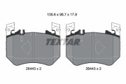 2644301 Sada brzdových platničiek kotúčovej brzdy TEXTAR
