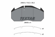2905301 Sada brzdových platničiek kotúčovej brzdy TEXTAR