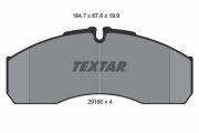 2916002 Sada brzdových platničiek kotúčovej brzdy TEXTAR