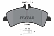 2921702 Sada brzdových platničiek kotúčovej brzdy epad TEXTAR