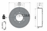 94022100 Brzdový bubon TEXTAR